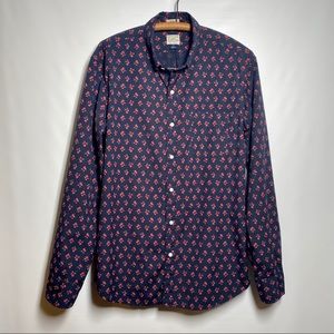 J. Crew Mens Slim Stretch Secret Wash Floral Shirt